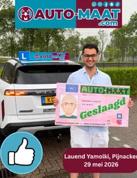 Lauend Yamolki geslaagd bij Auto-Maat Rijschool