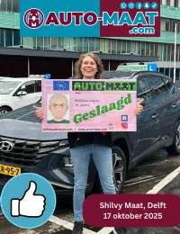 Shilvy Maat geslaagd bij Auto-Maat Rijschool